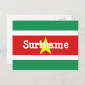 Carte Postale drapeau du Suriname (Devant / Derrière)