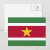 Carte Postale Drapeau du Suriname (Devant / Derrière)