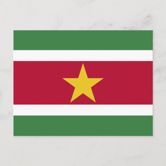 Carte Postale Drapeau du Suriname (Devant)