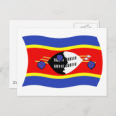Carte postale drapeau du Swaziland (Devant / Derrière)