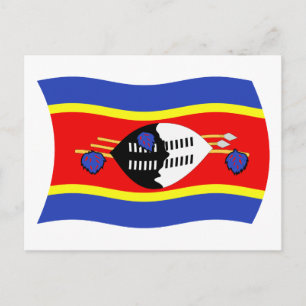 Carte postale drapeau du Swaziland