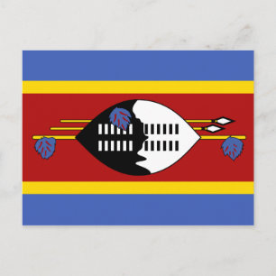 Carte postale drapeau du Swaziland
