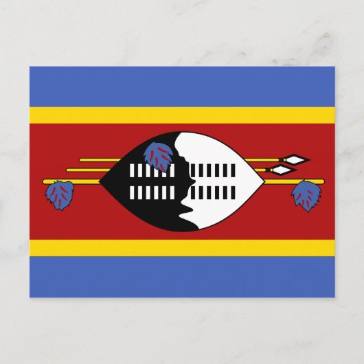 Carte postale drapeau du Swaziland (Devant)