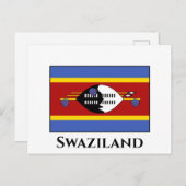 Carte Postale Drapeau du Swaziland (Devant / Derrière)