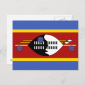 Carte postale drapeau du Swaziland (Devant / Derrière)