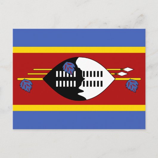 Carte postale drapeau du Swaziland (Devant)