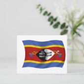 Carte Postale Drapeau du Swaziland (Debout devant)