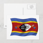 Carte Postale Drapeau du Swaziland (Devant / Derrière)