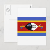 Carte Postale drapeau du Swaziland (Devant / Derrière)