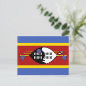 Carte Postale Drapeau du Swaziland (Debout devant)