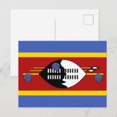 Carte Postale Drapeau du Swaziland (Devant / Derrière)