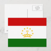 Carte Postale Drapeau du Tadjikistan (Devant / Derrière)