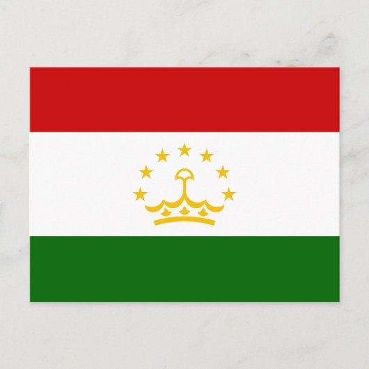 Carte Postale Drapeau du Tadjikistan (Devant)