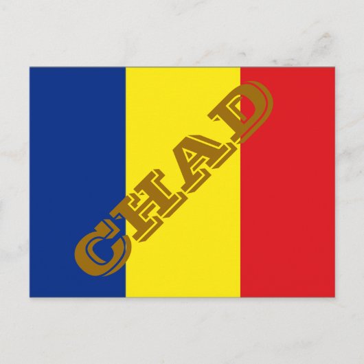 Carte Postale Drapeau du Tchad (Devant)