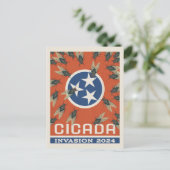 Carte Postale Drapeau du Tennessee Invasion du Canada (Debout devant)