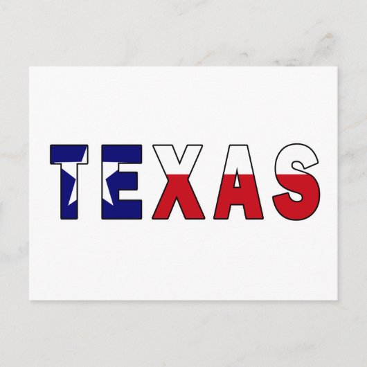 Carte Postale Drapeau du Texas (Devant)