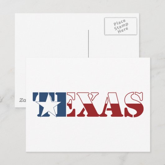 Carte Postale Drapeau du Texas (Devant / Derrière)