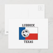 Carte Postale Drapeau du Texas Lubbock (Devant / Derrière)