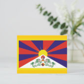 Carte Postale Drapeau du Tibet (Debout devant)