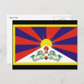 Carte Postale drapeau du tibet (Devant / Derrière)