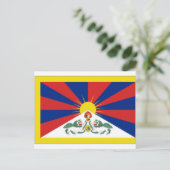 Carte Postale Drapeau du Tibet (Debout devant)