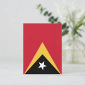 Carte Postale Drapeau du Timor oriental (Debout devant)