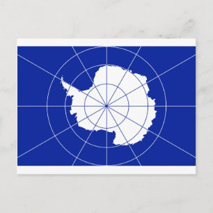 Carte Postale Drapeau du Traité sur l'Antarctique