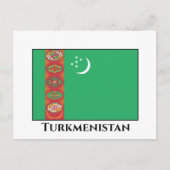 Carte Postale Drapeau du Turkménistan (Devant)