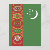 Carte Postale Drapeau du Turkménistan (Devant)