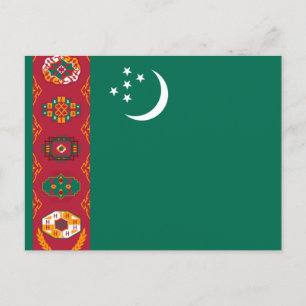 Carte Postale Drapeau du Turkménistan