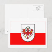 Carte Postale Drapeau du Tyrol, Autriche (Devant / Derrière)
