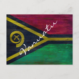 Carte Postale drapeau du Vanuatu en détresse