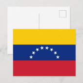 Carte Postale Drapeau du Venezuela (Devant / Derrière)