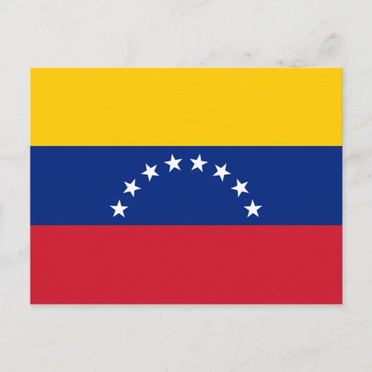 Carte Postale Drapeau du Venezuela (Devant)