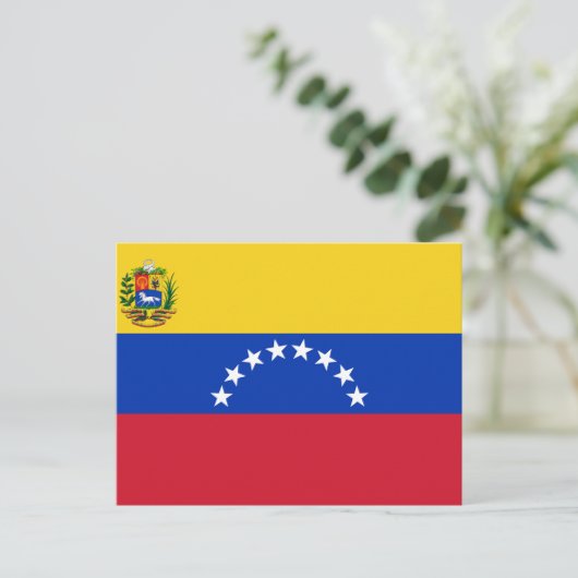 Carte Postale Drapeau du Venezuela (Debout devant)