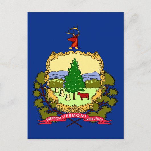 Carte Postale Drapeau du Vermont (Devant)