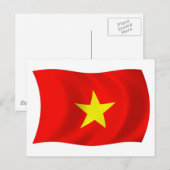 Carte postale drapeau du Vietnam (Devant / Derrière)