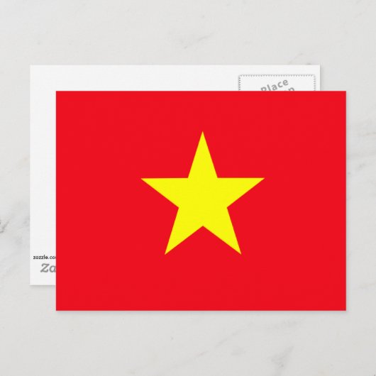 Carte Postale Drapeau du Vietnam (Devant / Derrière)