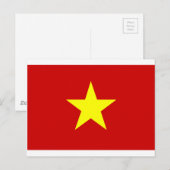 Carte Postale Drapeau du Vietnam (Devant / Derrière)