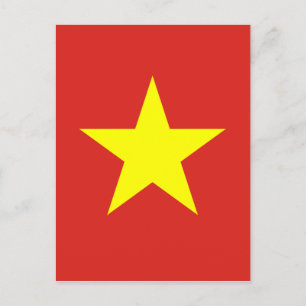Carte Postale Drapeau du Vietnam - Quatuor c ỳ Viêt Nam