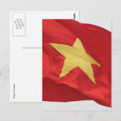 Carte Postale drapeau du vietnam rouge (Devant / Derrière)