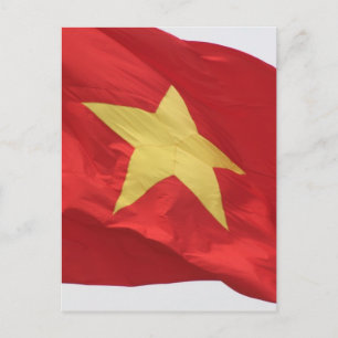 Carte Postale drapeau du vietnam rouge