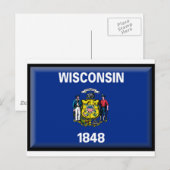 Carte Postale Drapeau du Wisconsin (Devant / Derrière)