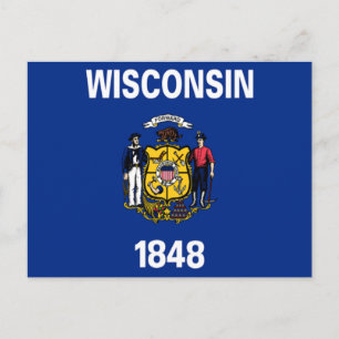 Carte Postale Drapeau du Wisconsin