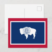 Carte Postale Drapeau du Wyoming (Devant / Derrière)