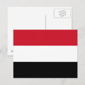 Carte postale drapeau du Yémen (Devant / Derrière)