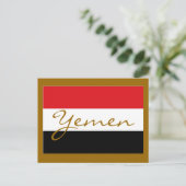 Carte Postale drapeau du Yémen (Debout devant)