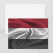Carte Postale Drapeau du Yémen (Devant / Derrière)