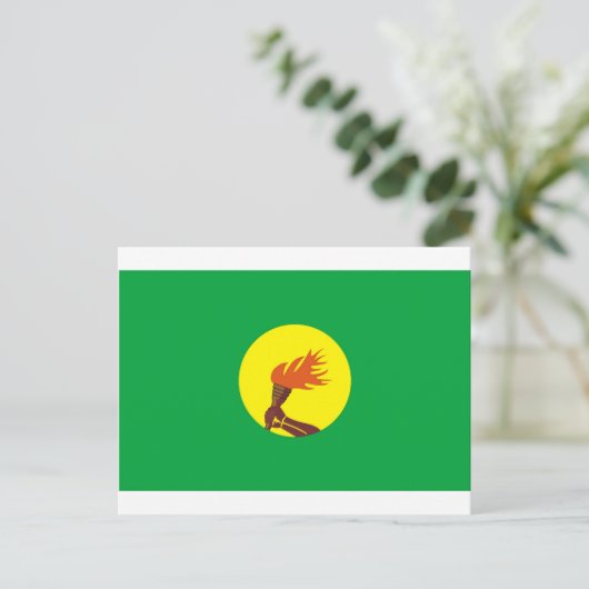 Carte Postale Drapeau du Zaïre-Congo (Debout devant)