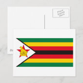 Carte postale Drapeau du Zimbabwe (Devant / Derrière)